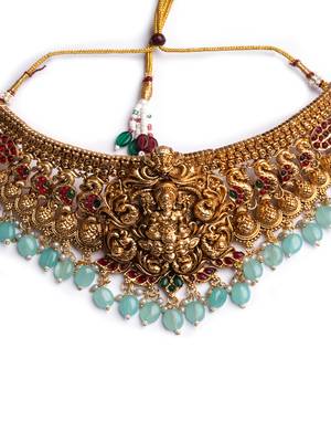 Gold plated laxmi choker set 3