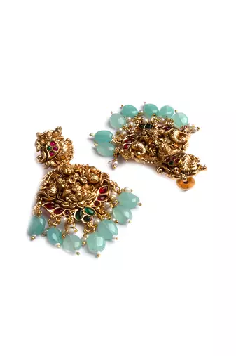 Gold plated laxmi choker set