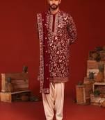 Dhrita maroon kurta set