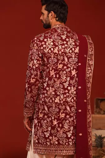 Dhrita maroon kurta set