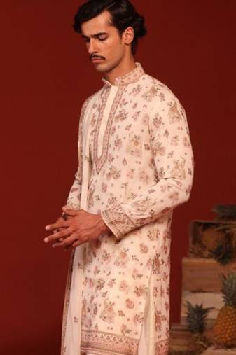 Vatsal ivory kurta set