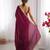 Wine fendy satin saree