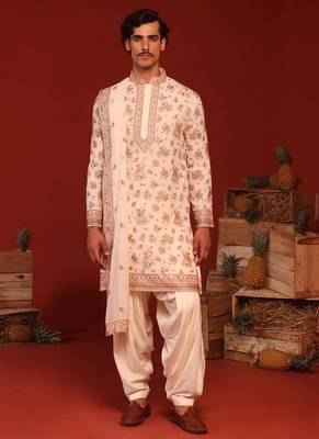 Vatsal ivory kurta set 2