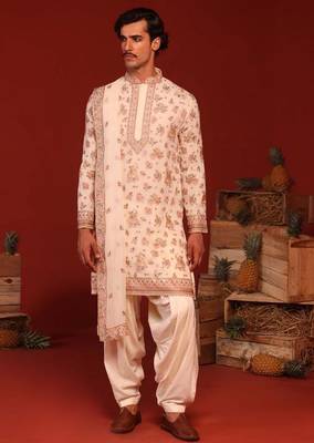 Vatsal ivory kurta set 3