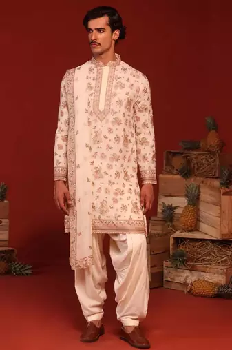 Vatsal ivory kurta set