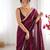Wine fendy satin saree
