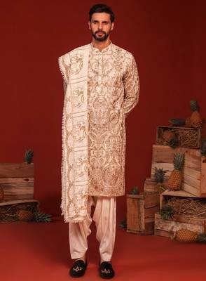 Shubh ivory kurta set 1