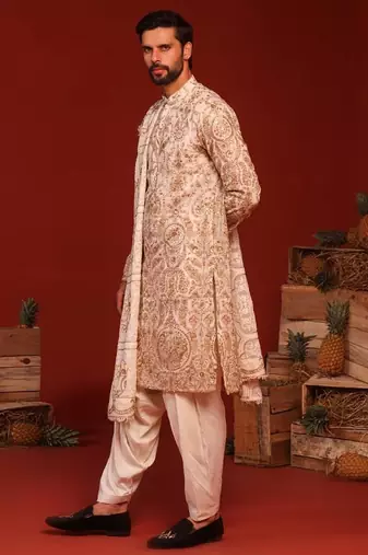 Shubh ivory kurta set