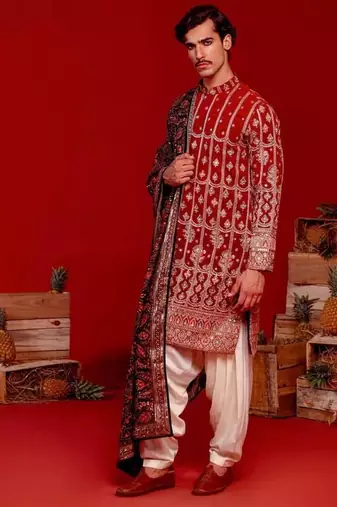 Kush wine kurta set