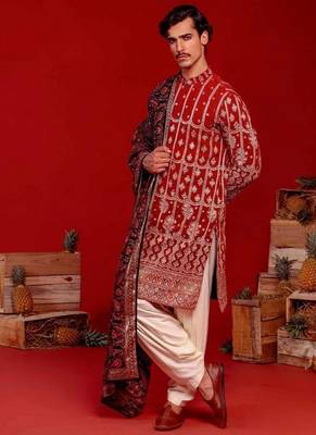 Kush wine kurta set 3