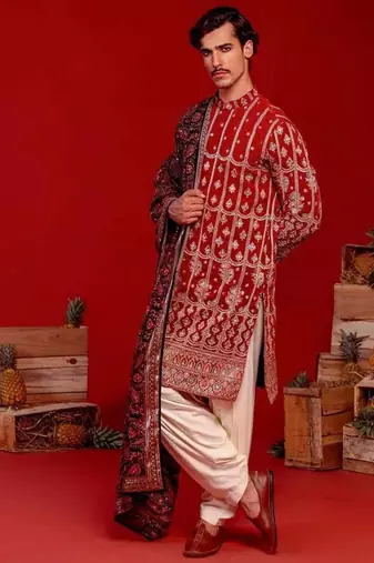 Kush wine kurta set