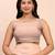 Peach linen cotton woven saree