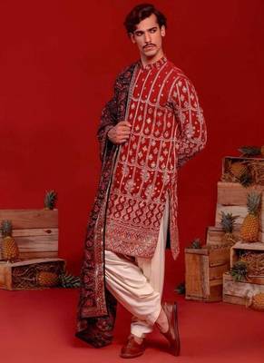 Kush wine kurta set 4