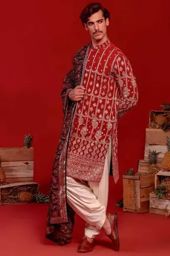 Kush wine kurta set
