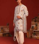 Veerendra sky blue kurta set
