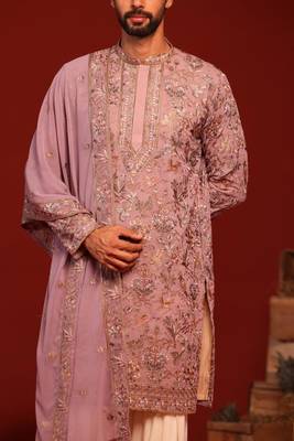 Mayur mauve purple kurta set 1