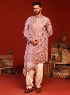 Mayur mauve purple kurta set 2