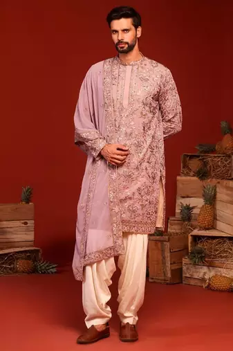 Mayur mauve purple kurta set
