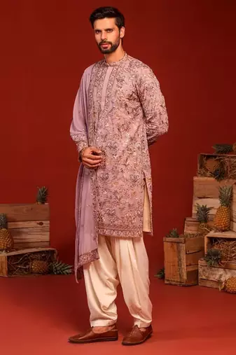 Mayur mauve purple kurta set