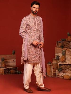 Mayur mauve purple kurta set 5