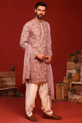 Mayur mauve purple kurta set