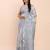 Grey linen cotton woven saree