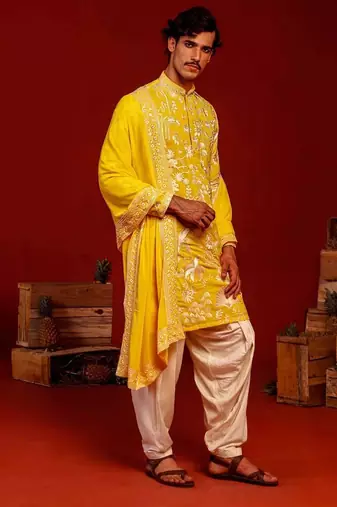 Hriten haldi kurta set