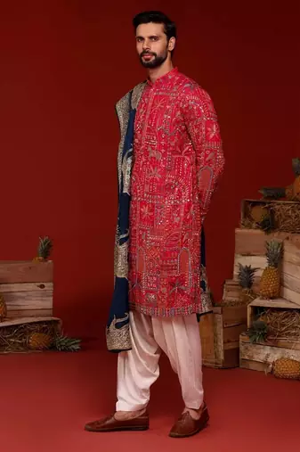 Uttam hot pink kurta set