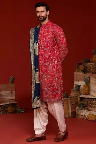 Uttam hot pink kurta set