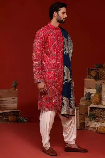 Uttam hot pink kurta set