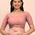 Peach linen cotton woven saree
