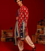 Pravar red kurta set