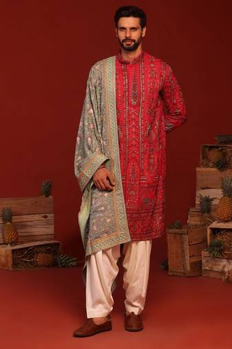Tejasv hot pink kurta set