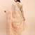 Off white linen cotton woven saree