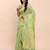 Green linen cotton woven saree