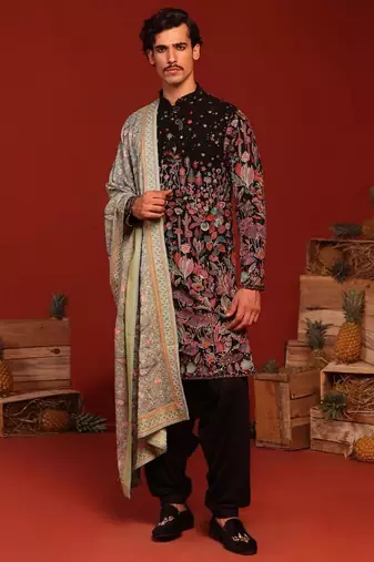 Shashwat black kurta set