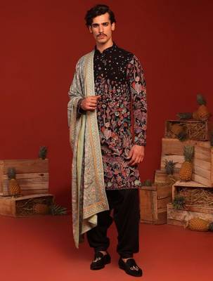 Shashwat black kurta set 2