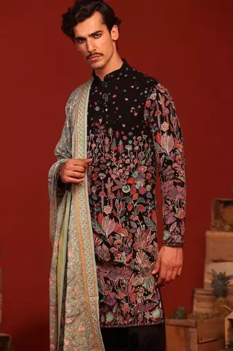 Shashwat black kurta set
