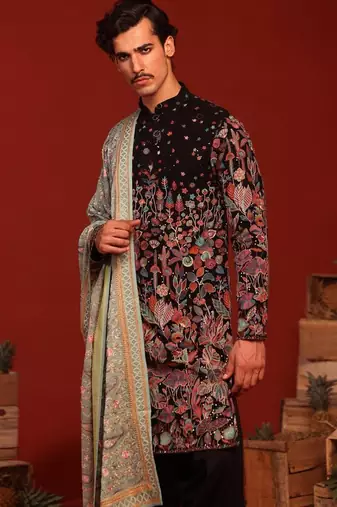 Shashwat black kurta set