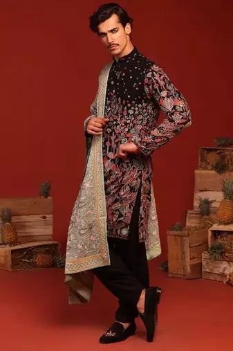 Shashwat black kurta set