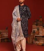 Ruhit navy blue kurta set