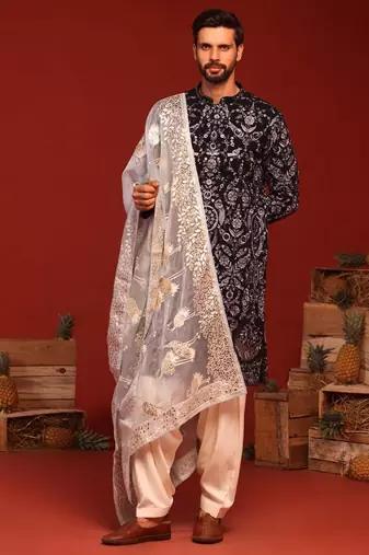 Ruhit navy blue kurta set