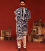 Charvik royal blue kurta set