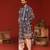 Charvik royal blue kurta set