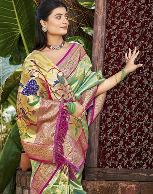 Rama kanjivaram silk blend zari woven saree 2