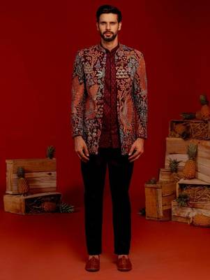Samir wine jodhpuri set 1