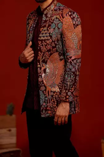 Samir wine jodhpuri set