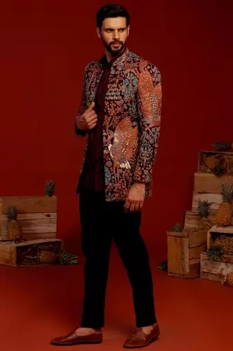 Samir wine jodhpuri set