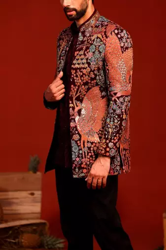 Samir wine jodhpuri set