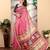 Pink linen cotton digital printed saree